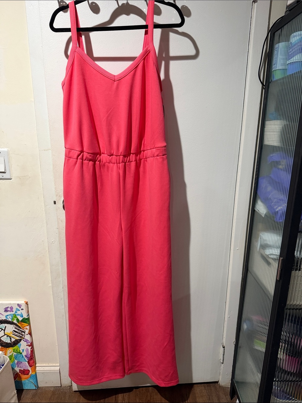 Scoop NYC Coral Pink Sleeveless Wide-Leg Jumpsuit